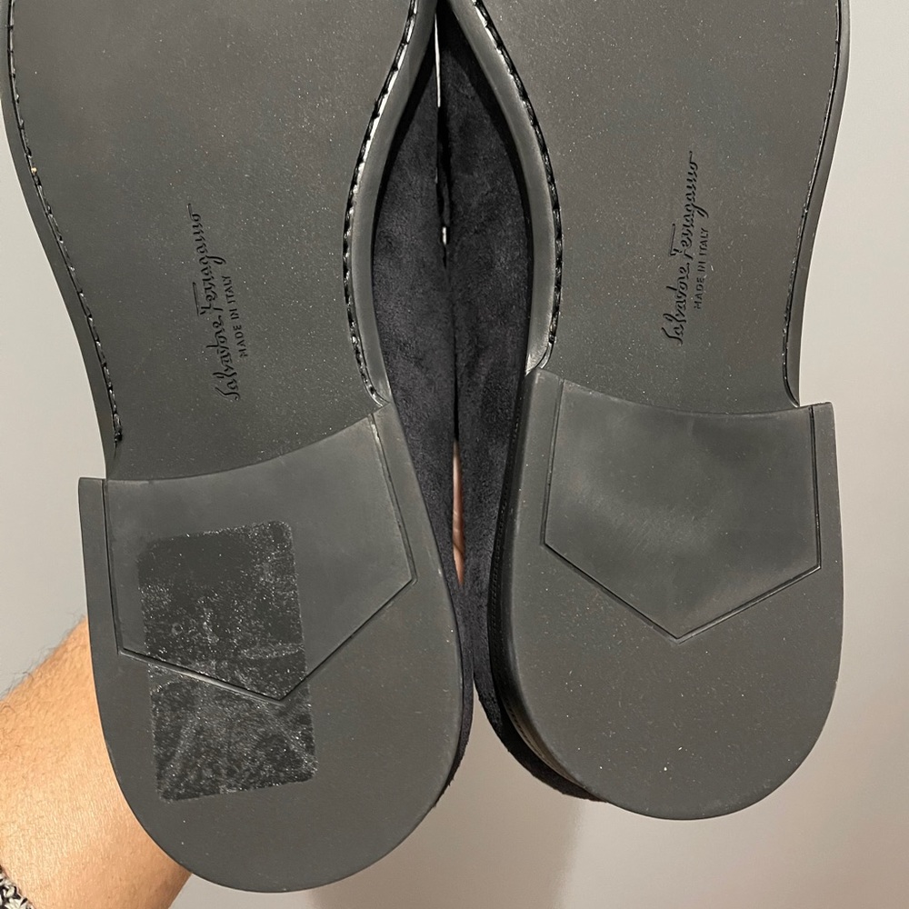 Salvatore Ferragamo Adam Loafers NavyBlue Sz 10.5E - Picture 7 of 15